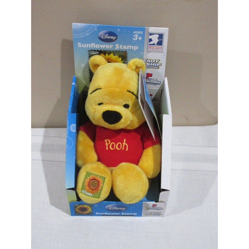 Disney Winnie The Pooh Bear "In The Mailbox" Sunflower Stamp" New Box w/tag RARE